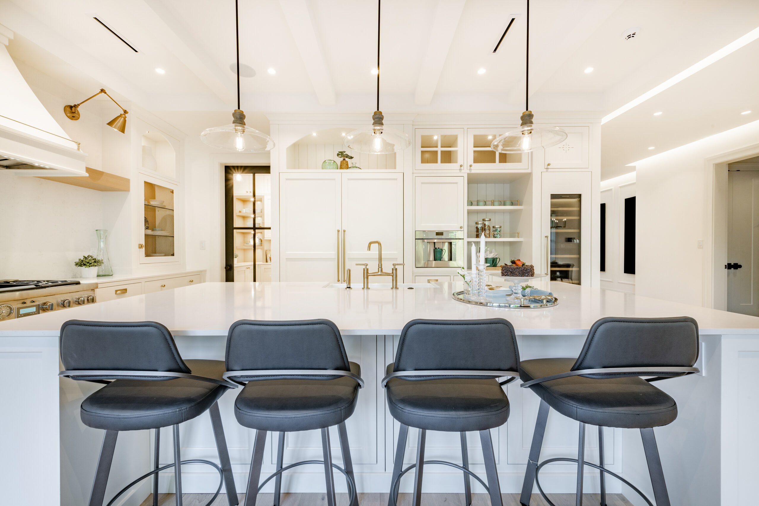 Kitchen island and seating