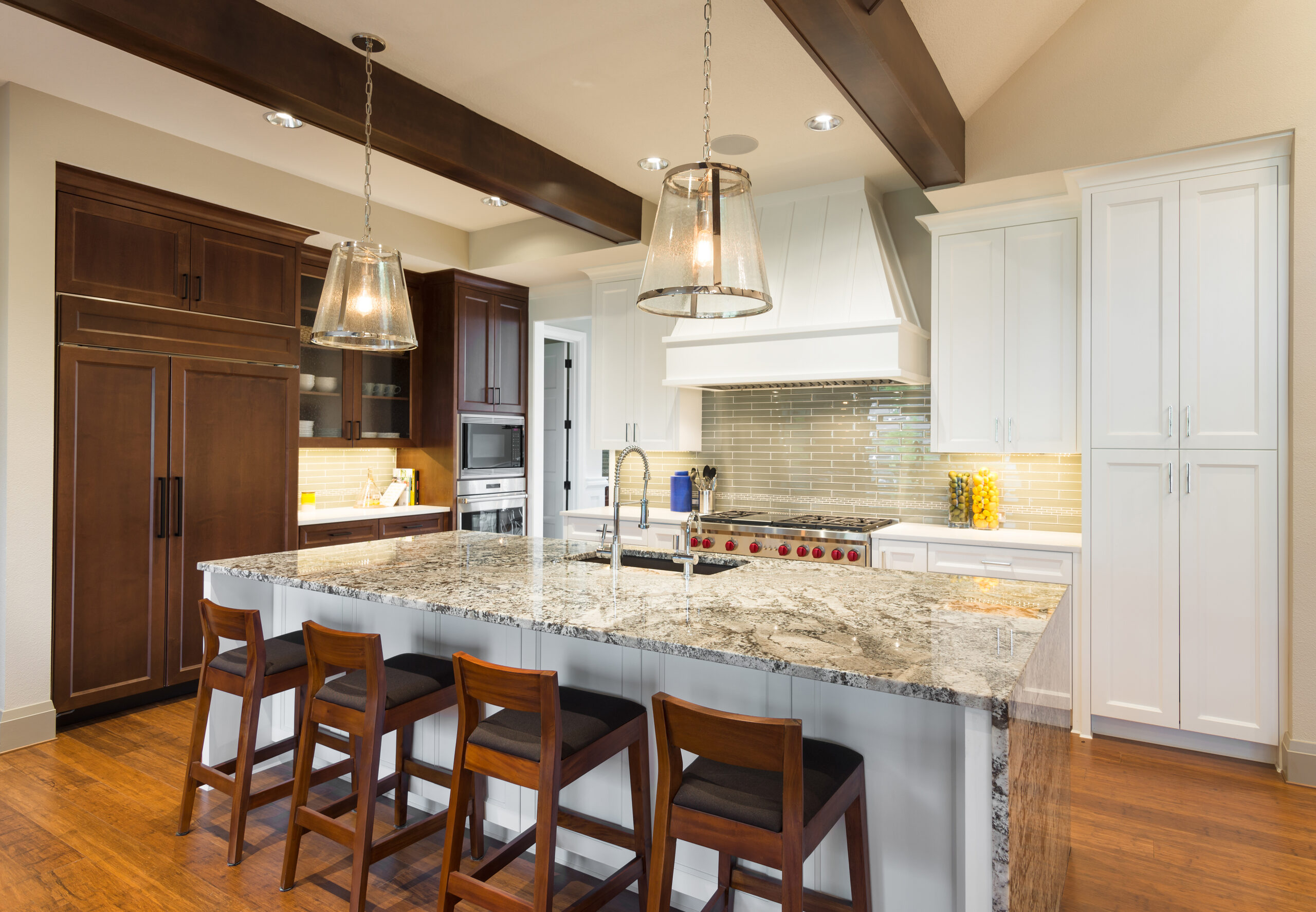 Kitchen island and seating