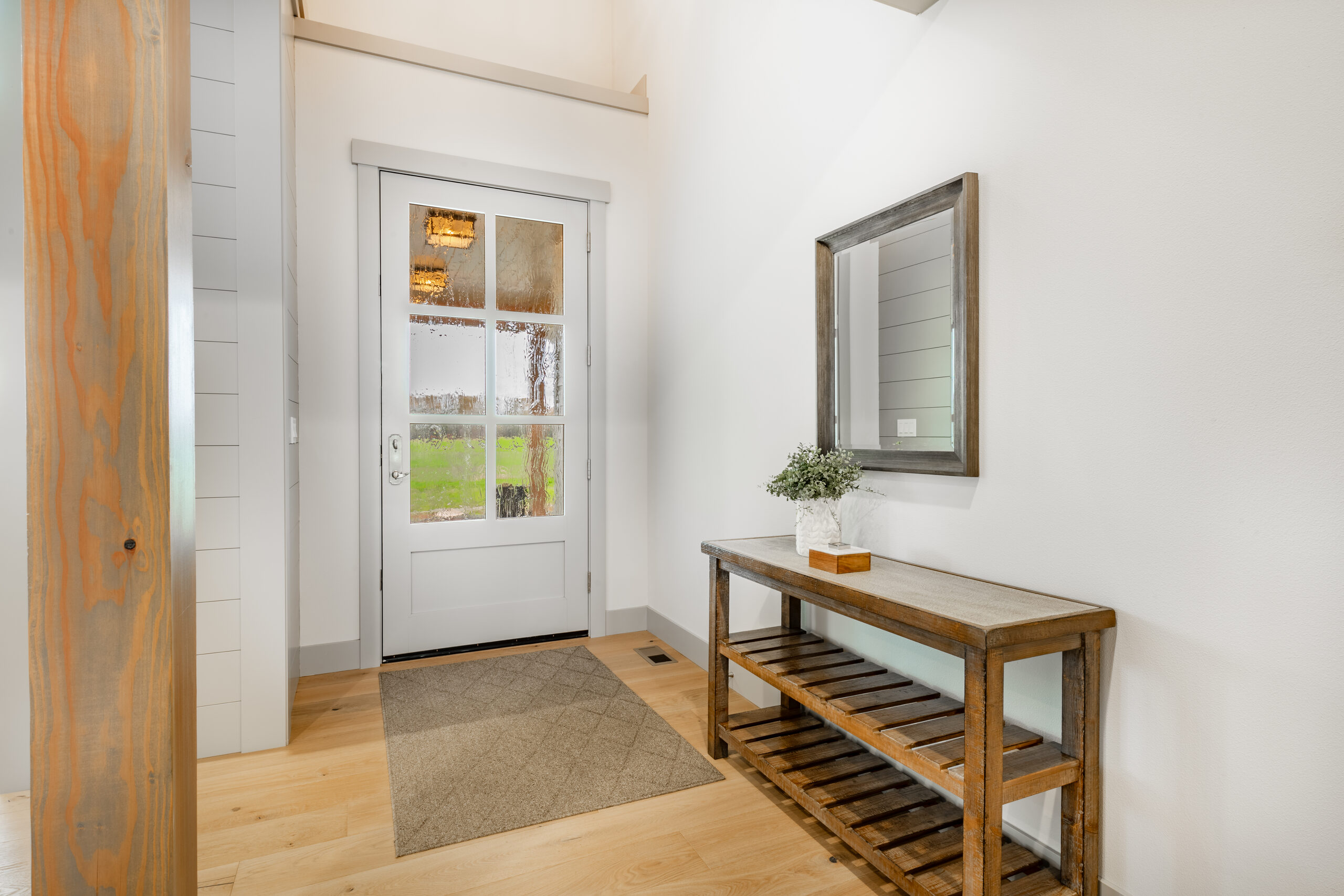Front entry with glass door