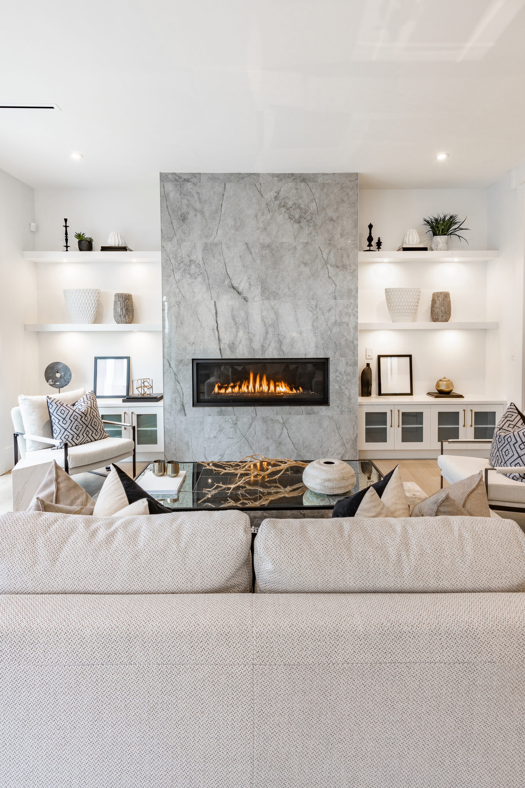 Fireplace wall