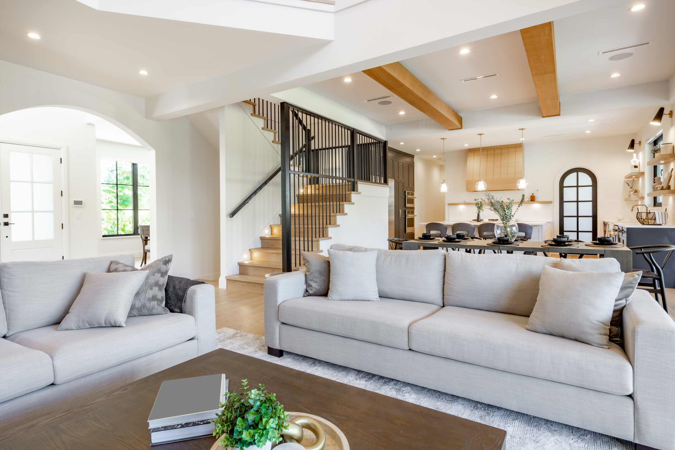 Great room and kitchen